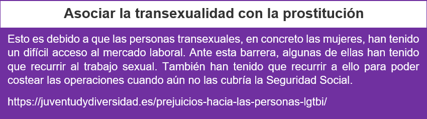 Asociar la transexualidad